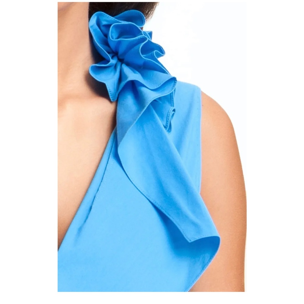 Elie Tahari Camille Sleeveless Ruffled Collar Dress, size 2 - Picture 2 of 8